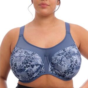 Elomi Energise Sports Bra EL8042 UK 38G / US 38I Vintage Denim Blue
